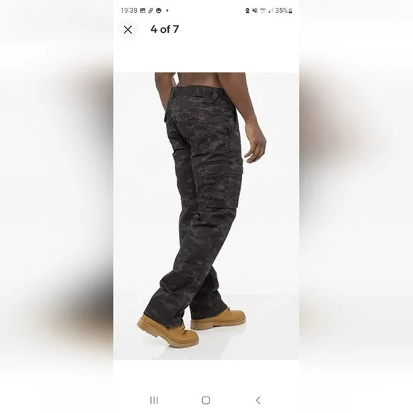 KRUZE Mens Cargo Combat Trousers Size 42R - Picture 4 of 8